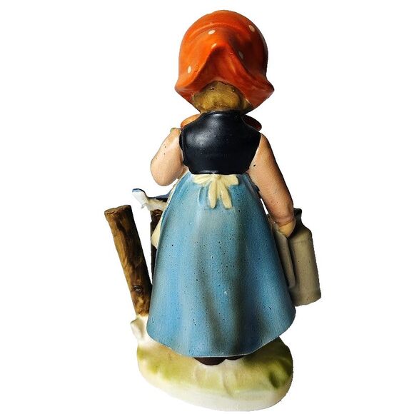 2 Erich Stauffer Life on the Farm Figurines Girl w/ Milk Can Boy w/ Shovel 7" - Picture 3 of 7